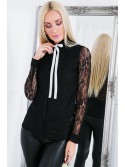 Black lace shirt MP25998 - Online store - Boutique